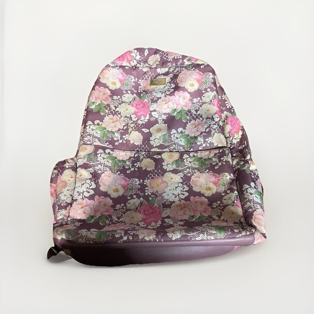 Betsey Johnson Women's Luv Betsey Pink Floral Roses Backpack Bag Medium